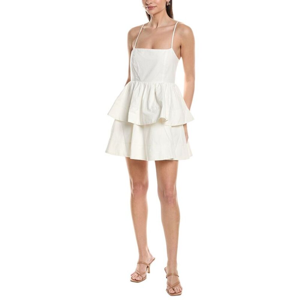 Jl Luxe Womens  Solid Sleeveless Mini Dress, Ivory